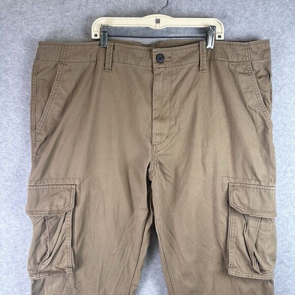 Old Navy Pants‎ Men's 42x30 Khaki Broken In Cargo Cotton Gorpcore Utility Hiking - Picture 5 of 12